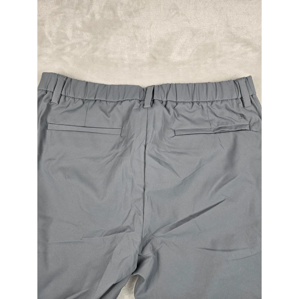 Banana Republic Chino Pants Mens 38x34 Gray Performance Stretch Elastic Waist‎